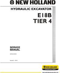 New Holland E18B Tier 4 Hydraulic Excavator Service Manual