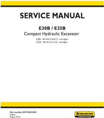 New Holland E30B, E35B Compact Hydraulic Excavator Service Manual