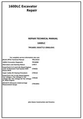 TM10091 - John Deere 160DLC Excavator Service Repair Manual