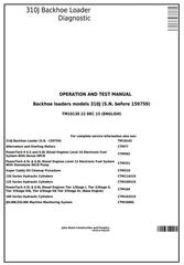 TM10130 - John Deere 310J Backhoe Loader (SN.before 159759) Diagnostic, Operation&Test Service Manual