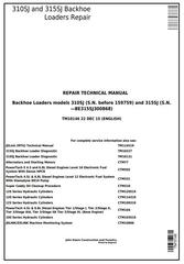 TM10146 - John Deere 310SJ (SN.-159759), 315SJ(SN.-BE315SJ300868) Backhoe Loader Service Repair Manual