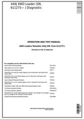 TM10228 - John Deere 444J (SN. from 611275) 4WD Loader Diagnostic, Operation and Test Service Manual