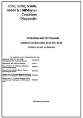 TM102819 - John Deere S560, S690, S560i, S690i & HillMaster Combines Diagnostic and Test Manual