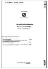 TM10421 - John Deere 2454D Processor Service Repair Technical Manual