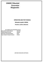 TM10542 - John Deere 190DW Wheeled Excavator Diagnostic, Operation and Test Manual