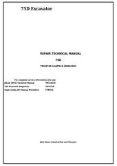 TM10749 - John Deere 75D Excavator Service Repair Technical Manual