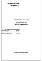 TM10760 - John Deere 60D Compact Excavator Diagnostic, Operation and Test Service Manual