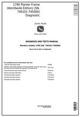TM111719 - John Deere 1790 Planter Frames (SN.740101-745000) Diagnostic and Tests Service Manual