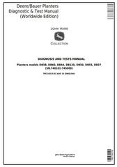 TM116219 - John Deere Deere/Bauer DB37 DB44 DB50 DB55 DB58 DB60 DB120 Planters (SN.740101-745000) Service Manual