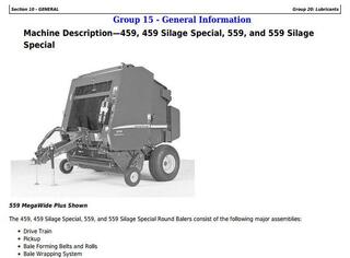 TM121119 - John Deere 459s, 559s Silage Special; 459, 559 Round Balers All Inclusive Technical Manual