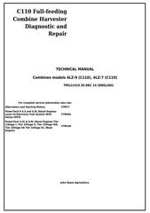 TM121419 - John Deere 4LZ-7, 4LZ-9 (C110) Combine Diagnostic and Repair Technical Service Manual