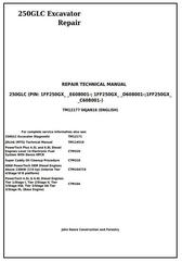 TM12177 - John Deere 250GLC Excavator Service Repair Technical Manual