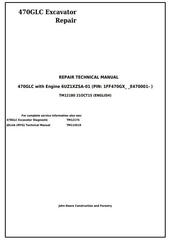 TM12180 - John Deere 470GLC Excavator with 6UZ1XZSA-01 Engine Service Repair Technical Manual