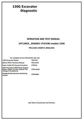 TM12348 - John Deere 130G (iT4/S3B) Excavator (S.N.1FF130GX_E040001) Operation & Test Service Manual