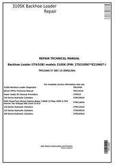 TM12460 - John Deere 310SK (iT4/S3B) Backhoe Loader (SN: E219607-) Service Repair Technical Manual