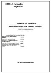 TM12572 - John Deere 380GLC (T3/S3A) Excavator Diagnostic, Operation and Test Manual