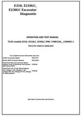 TM12729 - John Deere E210, E210LC, E230LC Excavator Diagnostic, Operation and Test Service Manual