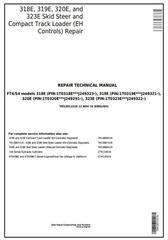 TM13011X19 - John Deere 318E, 319E, 320E, 323E Skid Steer & Compact Track Loaders (EH) Repair Manual