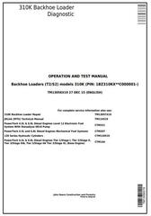 TM13056X19 - John Deere 310K Backhoe Loader (SN.C000001-) Diagnostic Operation & Test Service Manual