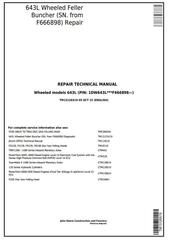 TM13126X19 - John Deere 643L (SN. F666898-) Wheeled Feller Buncher Service Repair Technical Manual