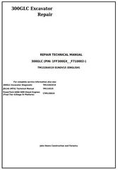 TM13264X19 - John Deere 300GLC Excavator Service Repair Technical Manual