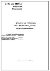 TM13347X19 - John Deere 210G, 210GLC (PIN: 1FF210GX__F521988-) Excavator Diagnostic and Test Manual