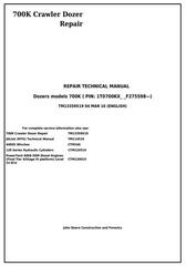 TM13359X19 - John Deere 700K Crawler Dozer (S.N. from 275598) Service Repair Technical Manual