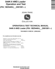 John Deere 544K-II (SN. D001001-) 4WD Loader Operation & Test Technical Service Manual (TM14198X19)