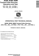 John Deere 903M,953M,959M (SN.C317982-,D317982-) Feller Buncher Diagnostic Service Manual TM14263X19