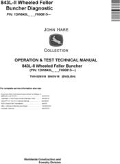 John Deere 843L-II Wheeled Feller Buncher Operation & Test Technical Manual (TM14329X19)