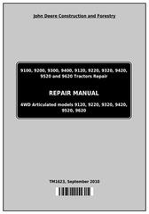 TM1623 - John Deere 9100, 9200, 9300, 9400, 9120, 9220, 9320, 9420, 9520, 9620 Tractors Repair Manual