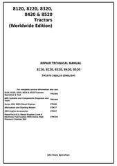 TM1970 - John Deere 8120, 8220, 8320, 8420, 8520 (Worldwide Edition) Tractors Service Repair Manual