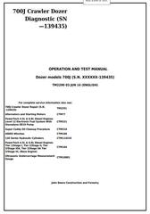 TM2290 - John Deere 700J Crawler Dozer (SN before 139435) Diagnostic, Operation & Test Service Manual