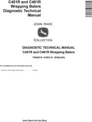 John Deere C451R and C461R Wrapping Balers Diagnostic Technical Service Manual (TM302319)