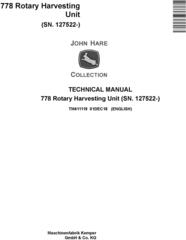John Deere 778 Rotary Harvesting Unit (SN. 127522-) Technical Manual (TM411119)