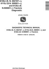 John Deere 6100J, 6115J, 6125J Tractors Diagnostic Technical Service Manual (TM804619)