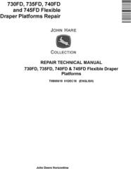 John Deere 730FD, 735FD, 740FD & 745FD Flexible Draper Platforms Repair Technical Manual (TM805619)