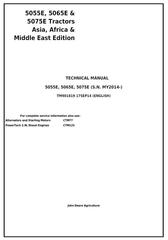 TM901819 - John Deere 5055E, 5065E, 5075E Asia, Africa, Middle East Edition Tractors Technical Manual
