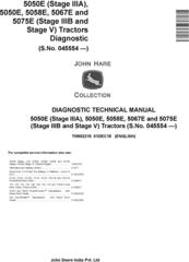 John Deere 5050E, 5050E, 5058E, 5067E, 5075E Tractors Diagnostic Technical Service Manual (TM902219)