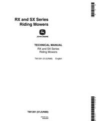 TM1391 - John Deere Riding Mowers RX63, RX73, RX75, RX96, SX75, SX96 Diagnostic and Repair Technical Manual