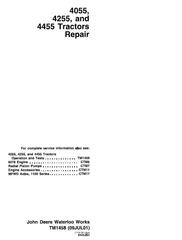 TM1458 - John Deere 4055, 4255, 4455 Tractors Service Repair Technical Manual