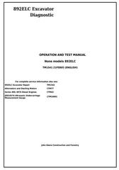 TM1541 - John Deere 892ELC Excavator Diagnostic, Operation and Test Service Manual