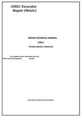 TM1666 - John Deere 230LC Excavator (Metric) Service Repair Technical Manual