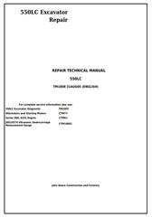 TM1808 - John Deere 550LC Excavator Service Repair Technical Manual